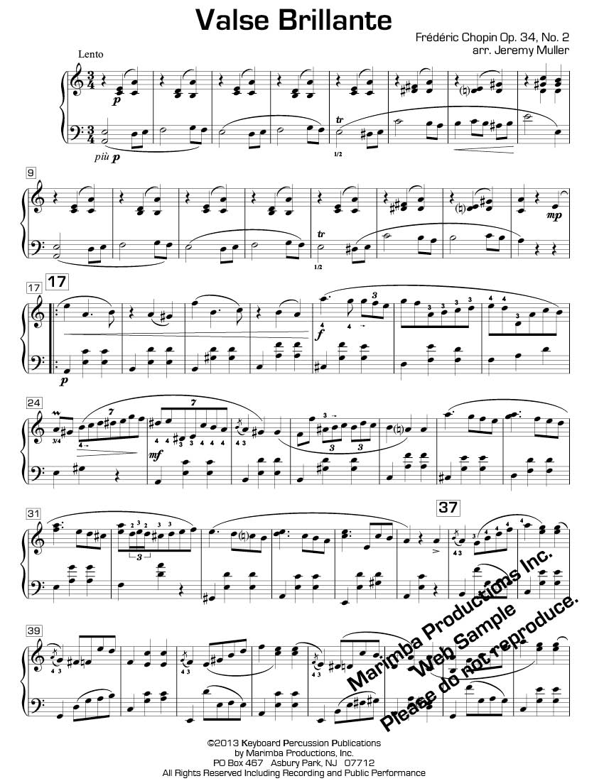 Valse Brilliante Op. 34, No. 2 (Chopin/arr. Jeremy Muller) - Image 2