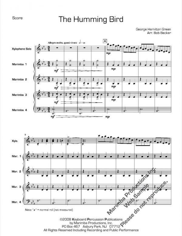 Hummingbird, The  (G.H. Green/arr. Bob Becker) - Image 3