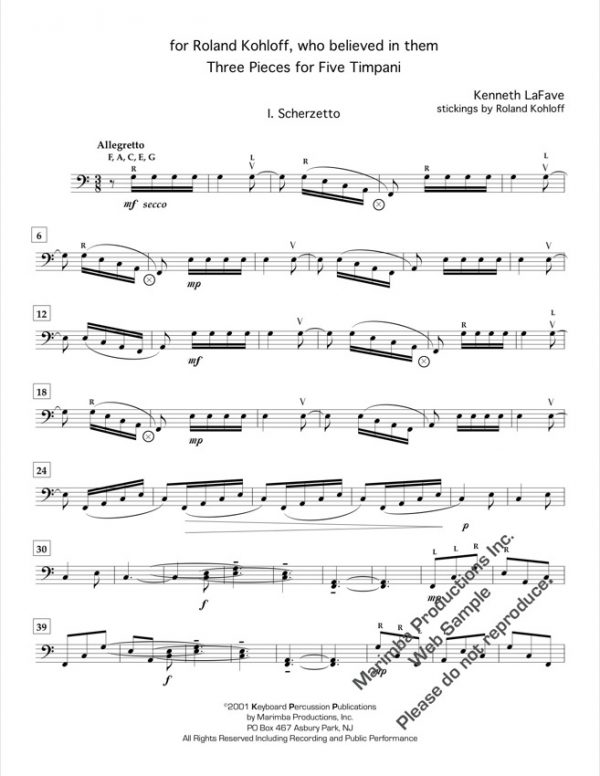 Three Pieces For Five Timpani - Image 2