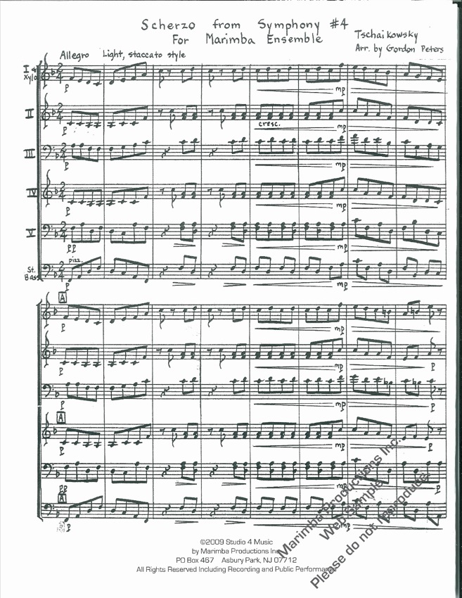 Scherzo from Symphony No. 4 (Tchaikovsky/arr. Gordon Peters) - Image 3