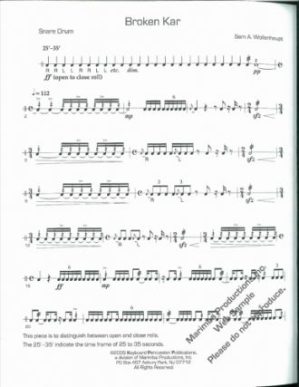 Snare Drum – Kebanyakan MarimbaSnare Drum – Kebanyakan Marimba  