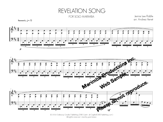 Revelation Song" Sheet Music by Gateway Worship for Piano