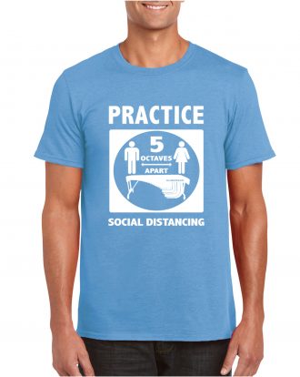 5 octaves apart – shirt mockup – carolina blue